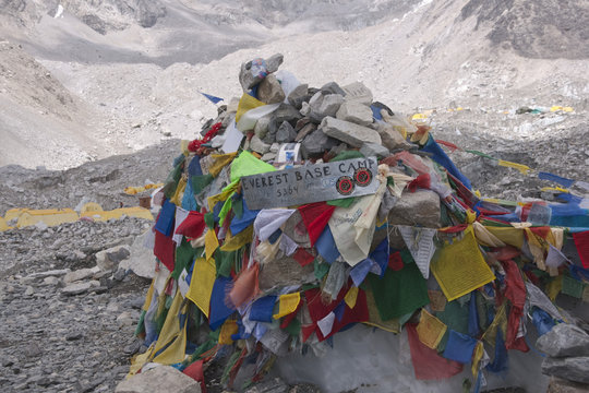 Everest Base Camp in the Himalaya Mountains of Nepal