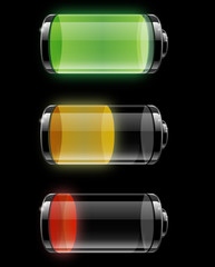 Three batteries