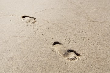 Fußspuren im Sand