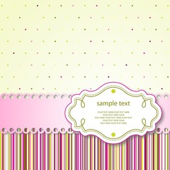 Template frame design for greeting card