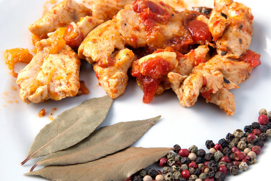 Straccetti di pollo ai peperoni