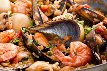Meeresfrüchte Paella