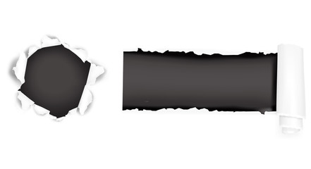 Assortment of ripped white paper. Vector © ecco
