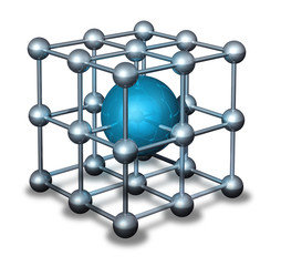 Blue nanoparticle atom