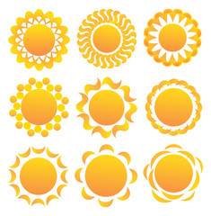 Suns. Elements for design.