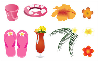 Vector Summer Beach Items