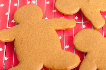 Blank Gingerbread Men on a Cooling Rack