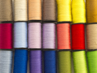 colorful yarns background