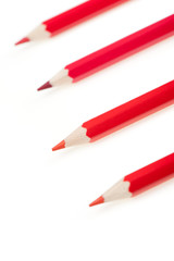 Set of red pencils