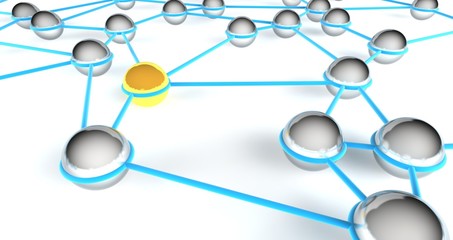 Stand out in the network close up