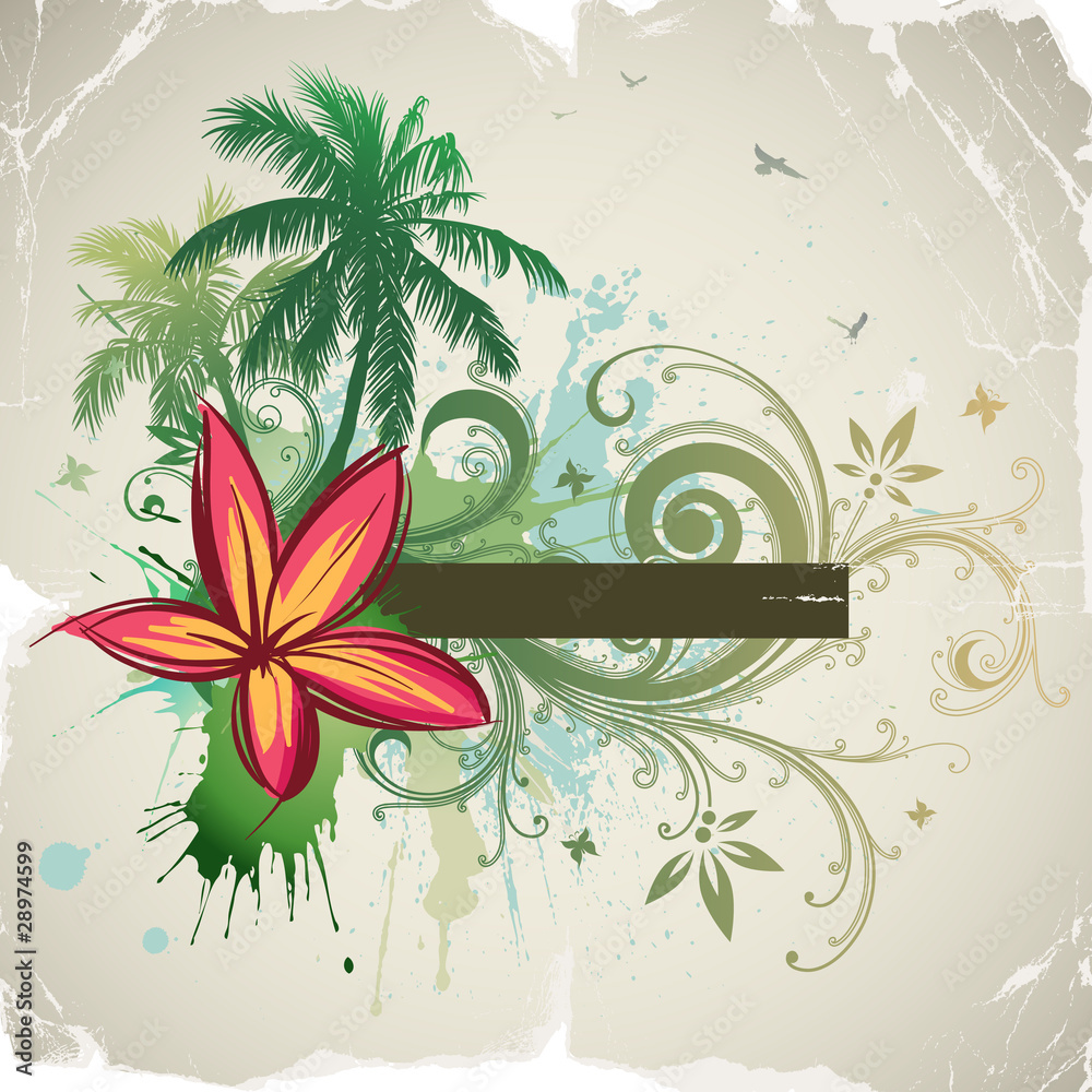 Wall mural tropical abstract background