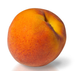 peach on an isolated background
