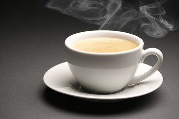 Cup of hot coffee