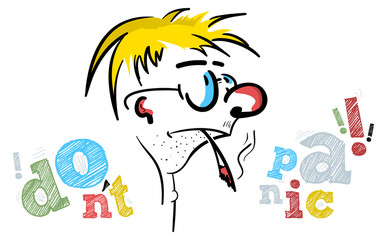 boy face sketch color