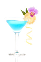 Blue lagoon cocktail