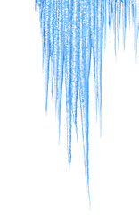 long blue icicles
