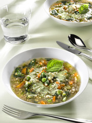 soupe de printemps au pesto light - diététique