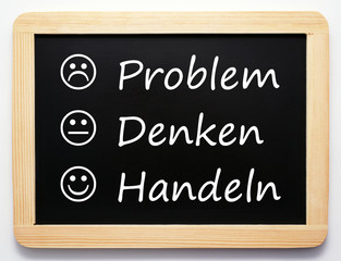 Obraz premium Problem/Denken/Handeln - Performance Konzept
