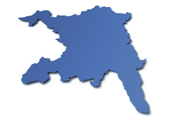 Karte des Kantons Aargau
