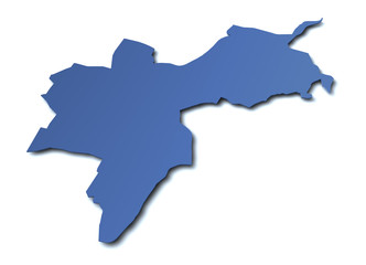 Karte des Kantons Basel Stadt