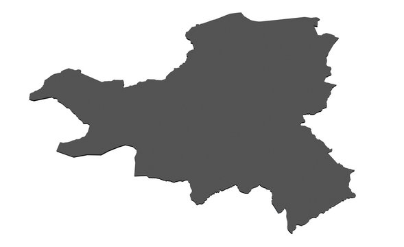 Karte des Kanton Schwyz - freigestellt
