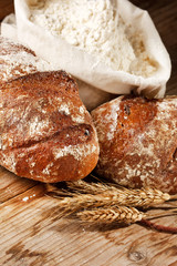 fresh bread on the table