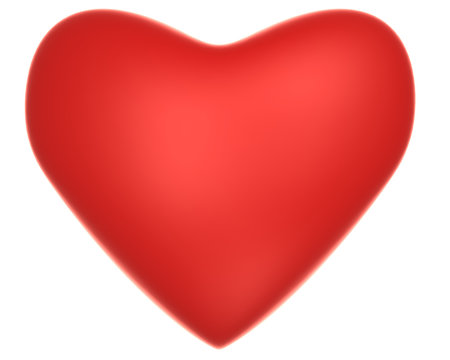 Rendering of valentine red heart
