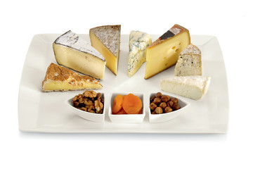 Cheese and dry fruits