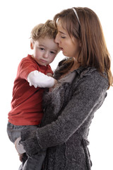 young woman consoling a child © aldegonde le compte