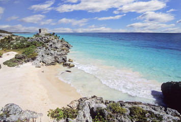 Tulum mayan ruins in Yucatan, Mexico