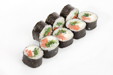 sushi on the plate