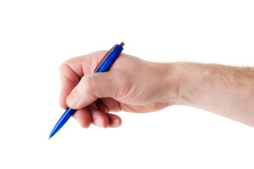 Closeup of Male Hand Writing