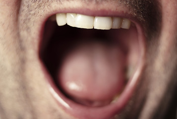 male mouth close up
