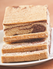 sliced cake