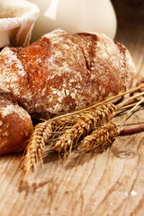 fresh bread on the table