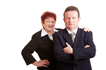 Portrait zweier älterer Geschäftsleute