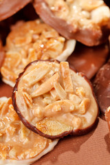 chocolate sweets with almond