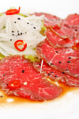 Meat Carpaccio with Parmesan Cheese