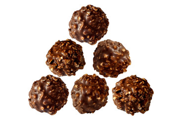Chocolate candy with nuts