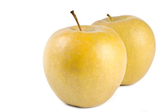 Two Russet Apples Isolated on White