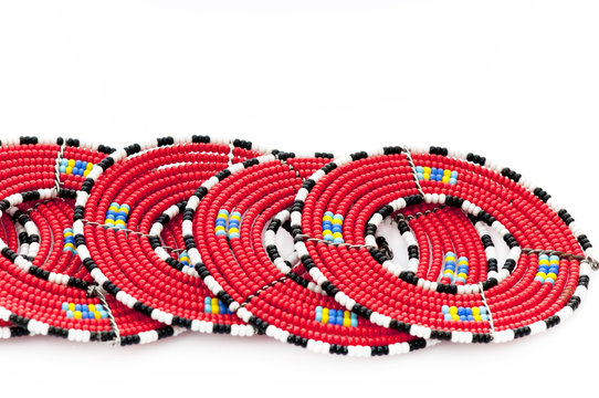 Masai beaded mats from East Africa.