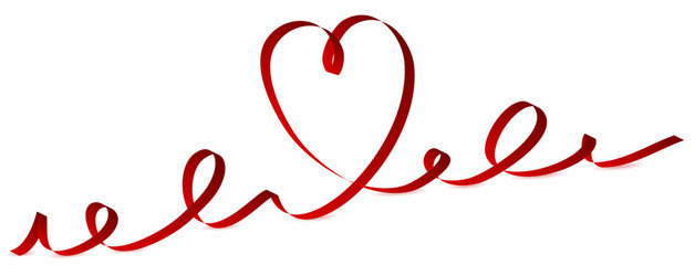 Valentine`s day ribbon