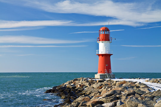 Die Ostmole in Warnemünde.