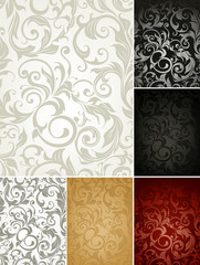 Seamless Pattern set of six colors