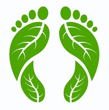 green foot print