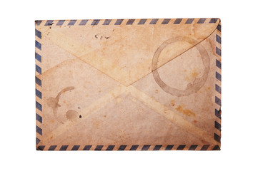 Vintage envelope isolated.