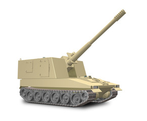Fototapeta premium Imaginary self-propelled artillery