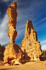 Papier Peint photo Algérie Sandstone cliffs in Sahara Desert, Algeria
