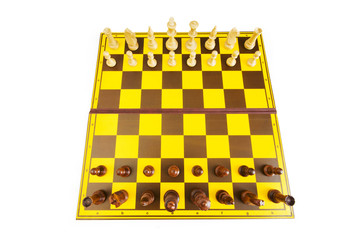 Chess figures isolated on the white background