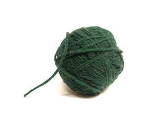 dark green wool ball